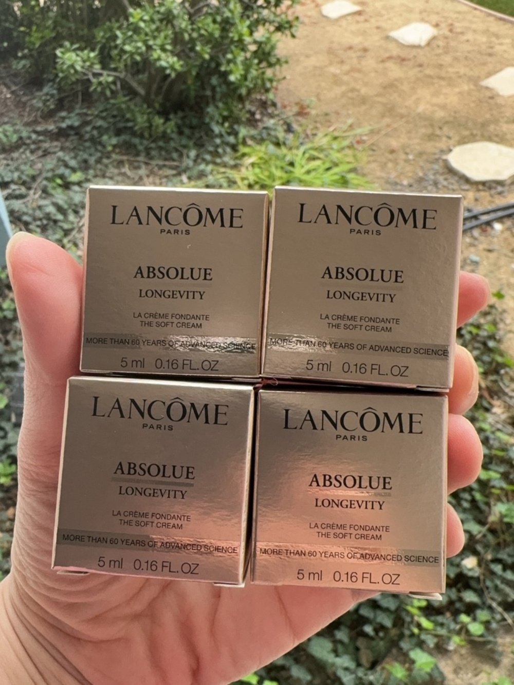4X NEW!Lancome Absolue longevity soft cream sample 0.16oz(5ml)*4